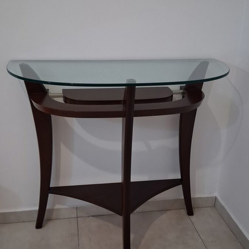 Entrance furniture new, black cherry with glass