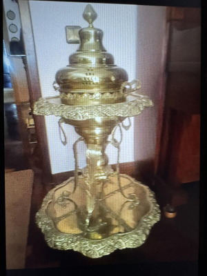 Brass brazier like new, Turkish, over 80 years old, 97 cm height