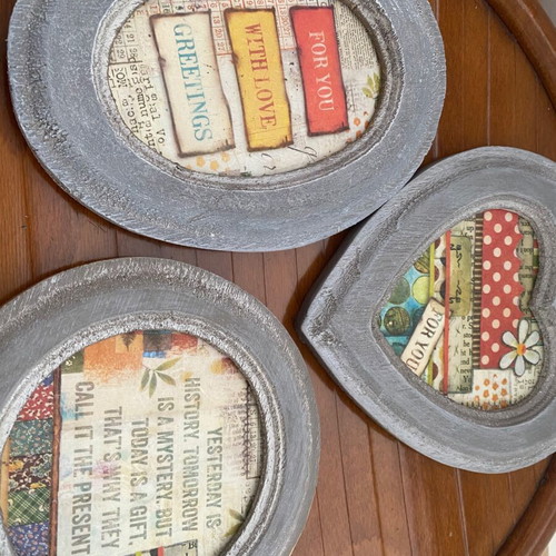 Frames used, pack of 3 wooden with glass
