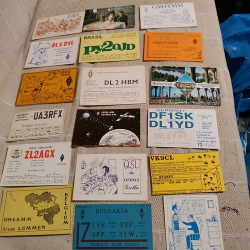 Vintage amateur radio QSL cards used