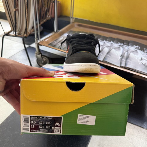 Nike Dunk SB x Polaroid sneakers, size 42.5, black multicolor