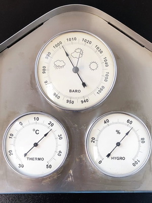 Inox Weather Station thermometer, barometer, hygrometer like new