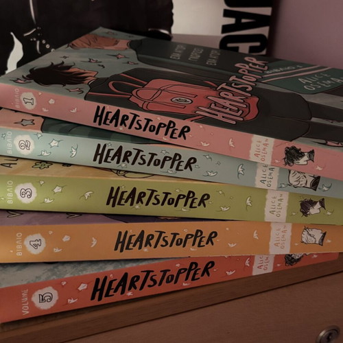 Heartstopper books volumes 1-5 by Alice Oseman