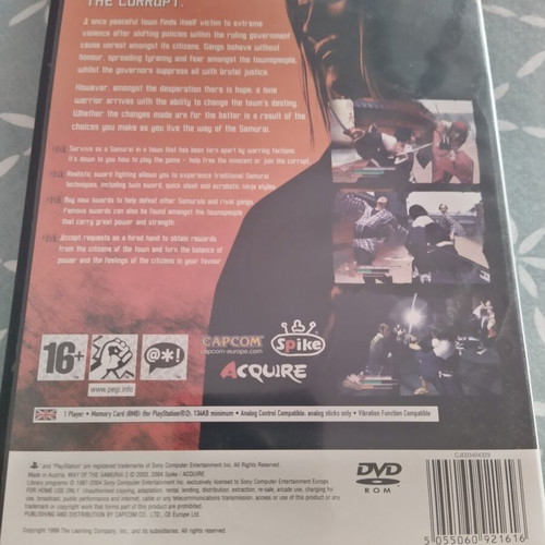 Way of the Samurai 2 PS2 game used, action