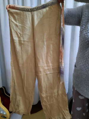 Linen pants like new, size S, beige