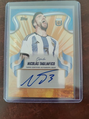 2026 Topps Argentina Team Set κάρτα με αυτόγραφο Nicolas Tagliafico 41/50
