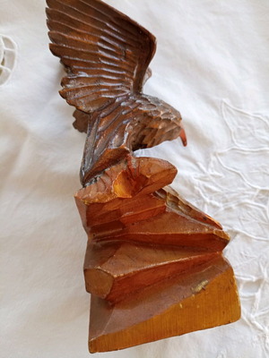 Eagle decoration used, wooden base, vintage
