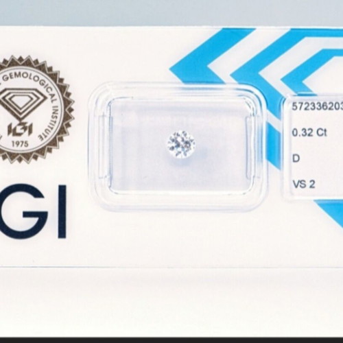 Diamond D Color 0.32ct Natural IGI Certified