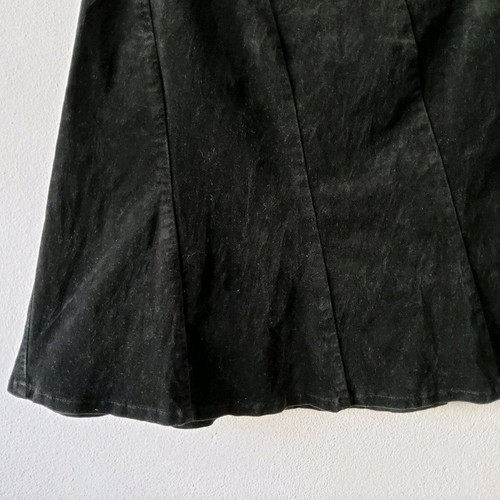 Velvet vintage y2k whimsigoth grunge skirt black, used, size M