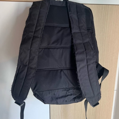 Wesc backpack black with leather details like new