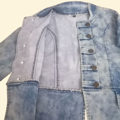 Denim jacket for girls, size 8-10 years, decorative metal buttons