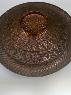 Copper carved pot like new, traditional by Gianniotis artist