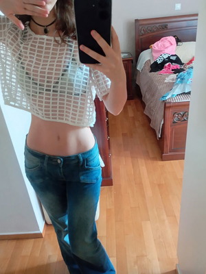 See-through top with bikini set