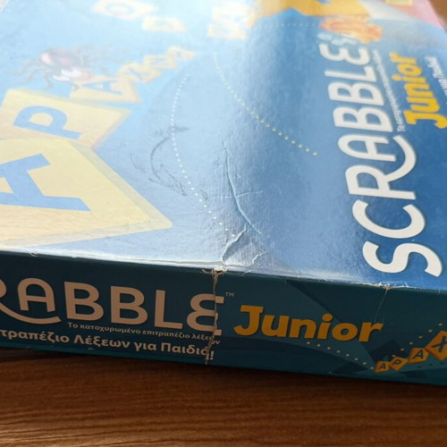 Scrabble Junior board game like new, Greek edition by Mattel