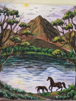 Handmade painting custom order, acrylic 40×40cm