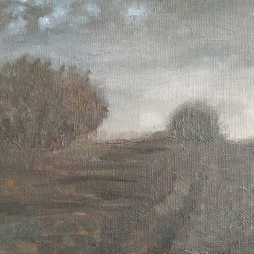Oil painting on canvas new, atmospheric landscape artwork