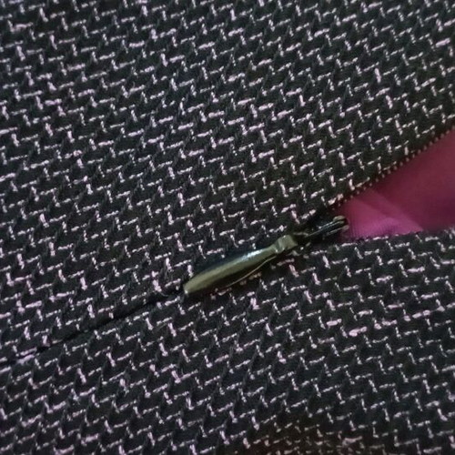 Katsari winter skirt like new, black with purple velvet details