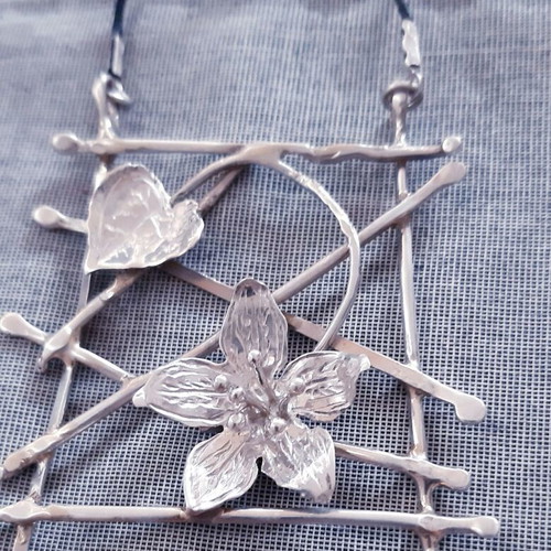 Magic Garden silver 925 necklace, UniqueJewerly handmade