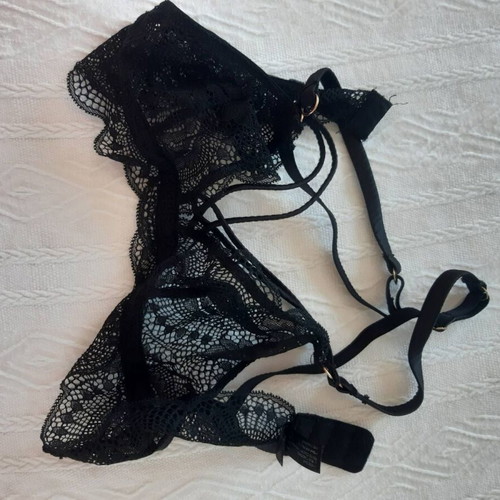 Black lace bra XXS