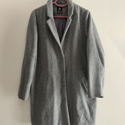Atmosphere grey wool coat new, size M