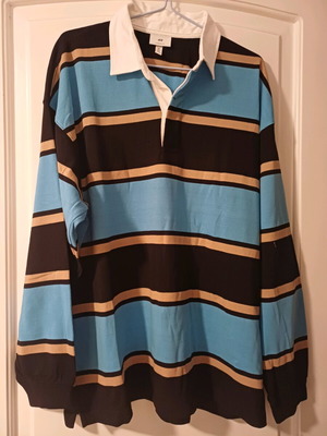 H&M long-sleeve shirt like new, size Large, multicolor