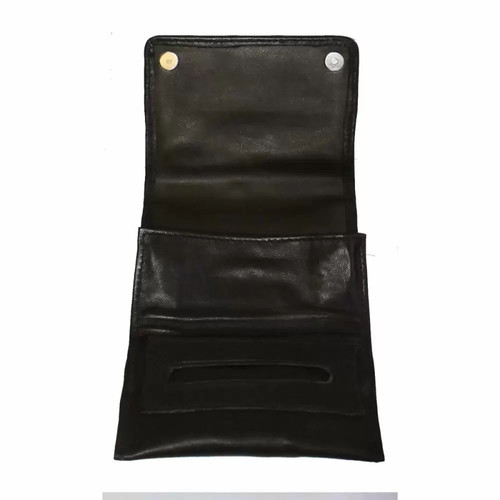 Over Top leather tobacco pouch black new