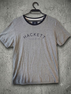 Hackett London T-shirt size M like new, grey marl cotton