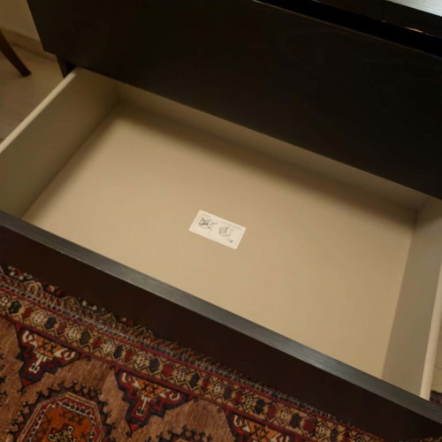 Entry furniture or buffet with 3 drawers used, height 77.5 cm, width 80 cm, depth 48 cm