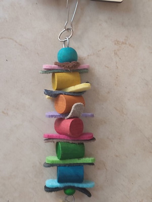 Bird Hanging Toy 4x4x20cm new