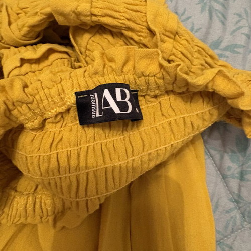 Answear Lab linen dress with inner lining and smocked bust