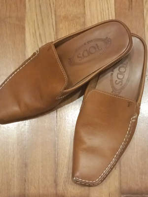 Mules Tod's μεταχειρισμένα, νούμερο 36, καφέ δέρμα