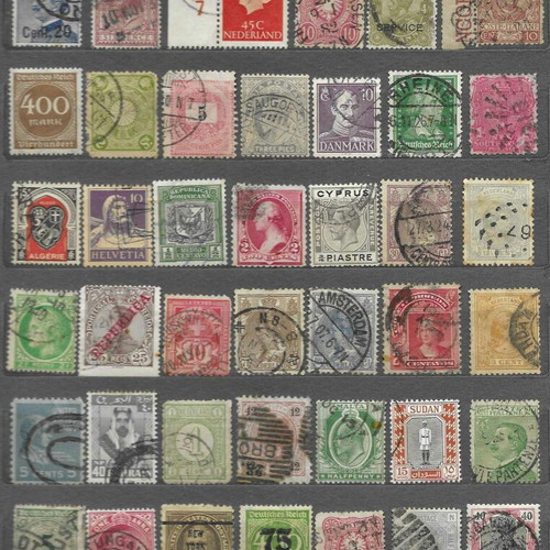 Lot of foreign stamps used, sealed