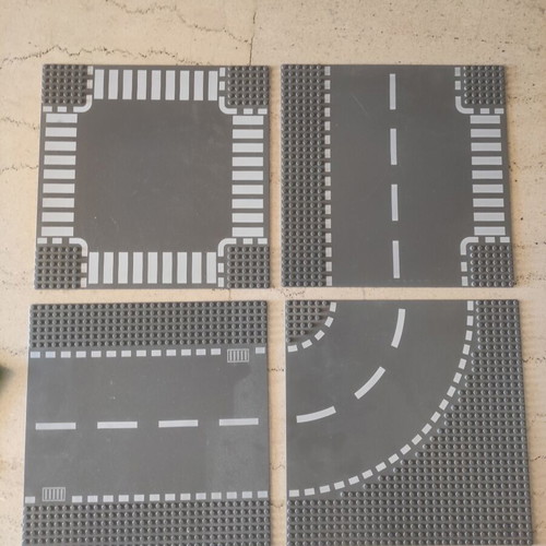 Lego road plates lot of 4 used with minor wear