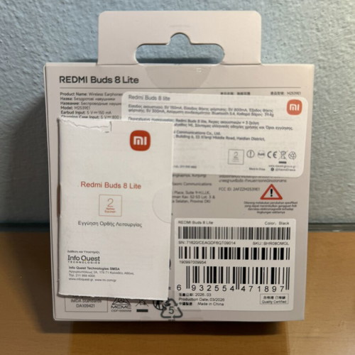 Xiaomi Redmi Buds 8 Lite Black new with 2-year warranty