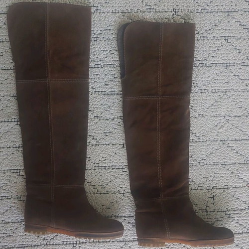 Zara leather over the knee boots size 40 like new brown