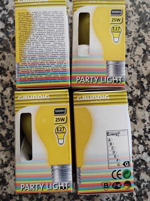 Yellow incandescent bulb 25W E27 Grundig new