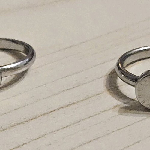 Tommy Hilfiger ring set stainless steel 316L like new, size 54
