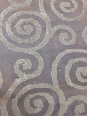 Table runner with gold design 1.59m new