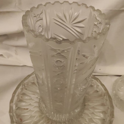 Crystal ashtray from Czechoslovakia like new, large and thick