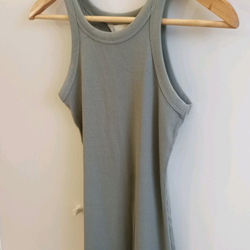 Rib dress H&M like new, light khaki above the knee