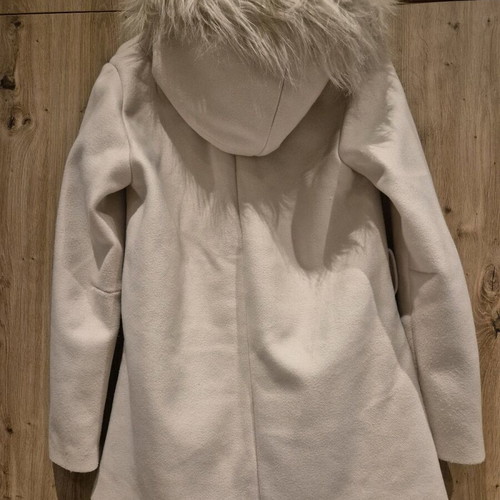 H&M coat used, beige, size S