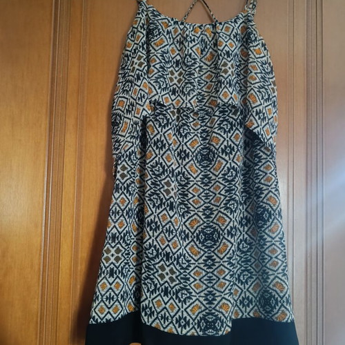 Summer dress Bershka like new, black and orange, size S