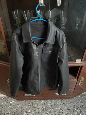 Faux leather jacket new, black, size M