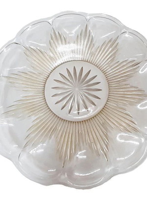 Vintage Cake Plate made of Transparent Glass like new