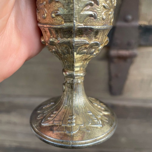 Amphora used bronze/brass 23cm 60s