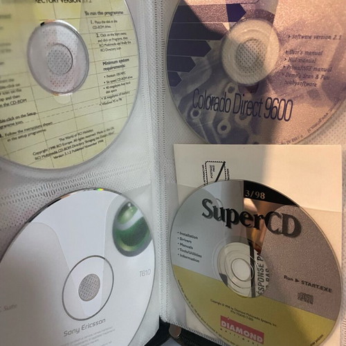 Case for CDs and DVDs used with content included as gift