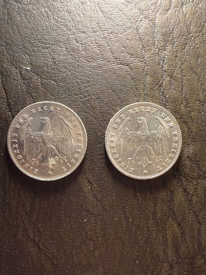 Collectible German coins Einigkeit und Recht und Freiheit set of 2 new