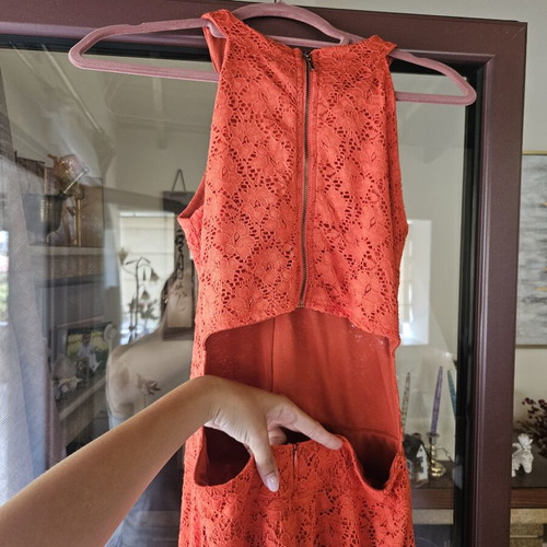 Halter One-Piece Jumpsuit like new, bright orange, size M 38
