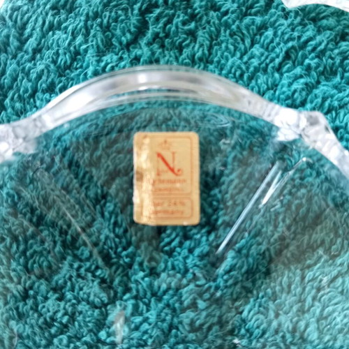 Nachtmann plates new, set of 8, 24% crystal with gift jar