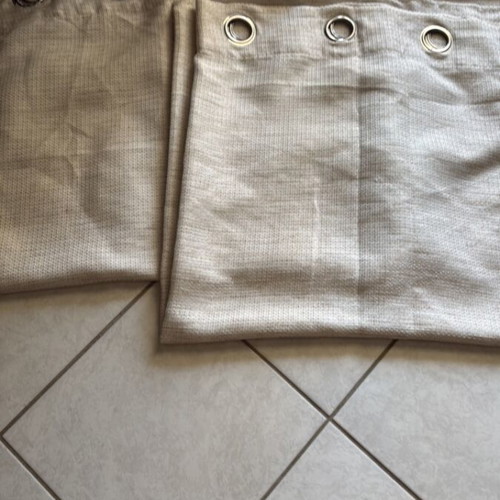 Curtains used, set of two with metal rings 1.38x2.50 m